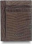 Guard Texas Baskı Kahverengi Hakiki Deri Kartlık Erkek / Kadın P1092