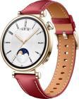 Huawei Watch GT5 41mm İle Uyumlu Starlight Gold Metal Tokalı Deri Zarif Şık Kordon