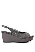Beety 25By223.343 Kadın Dolgu Topuk Sandalet Platin