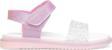 Ayakkabı Fuarı Elit Şa-F-036-25Y Filet Kız Çocuk Düz Sandalet Pembe