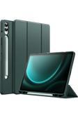 Samsung Galaxy Tab S9+ Fe Plus 12.4 Uyumlu Kılıf Uyku Modlu Pu Deri Arkası Silikon Kalem Bölmeli