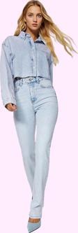 Kadın Yüksek Bel Flare Jean Denim Pantolon Comfort Dokuma Günlük Kullanım Kaliteli Malzeme