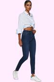 Kadın Skinny Jean Yüksek Bel Uzun Boy Düz Desenli Günlük Hafta Sonu Yaz Aylarının Vazgeçilmezi
