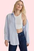 Kadın Dokuma Gömlek Uzun Kollu Yaka Regular Basic Oversize Günlük Yaz Aylarının Vazgeçilmezi