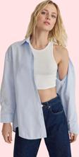 Kadın Dokuma Gömlek Uzun Kollu Yaka Regular Basic Oversize Günlük Yaz Aylarının Vazgeçilmezi