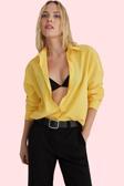 Kadın Dokuma Gömlek Uzun Kollu Yaka Regular Basic Oversize Günlük Yaz Aylarının Vazgeçilmezi
