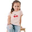 KİRAZ BASKILI KIZ ÇOCUK TSHIRT Bej