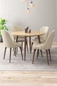 Adel Serisi 90x90 Atlantik Çam MDF Mutfak Masa Takımı 4 Adet Sandalye  