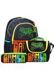 Minosso Gamer Desenli Erkek Çocuk 3'lü Okul Çanta Seti Set1009