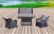 Rattani Sirius Model 2+1+1 Masa Hediye Rattan Bahçe Ve Balkon Takımı