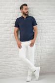 San&Fa Slimfit Fermuar Kapamalı Rayon Kumaş Likralı Polo Yaka T-shirt