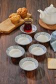 Cooker 6 Adet Desenli Porselen Çay Tabağı