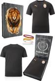 Galatasaray Orijinal Lisanslı Sıfır Yaka Siyah A Takım Antrenman T-Shirt + Bileklik Set 