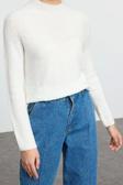 Stil Modern Kadın Regular Reglan Kol Dik Yaka Yumuşak Dokulu Triko Kazak