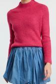 Stil Modern Kadın Regular Reglan Kol Dik Yaka Yumuşak Dokulu Triko Kazak