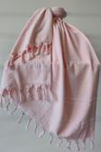 Açık Pembe Çizgili Havlu Peştemal 90x170cm - Yumuşak Plaj Havlusu- %100 Pamuk
