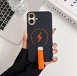 iPhone 16 Uyumlu Magsafe Şarj Özellikli Kamera Korumalı Kordon Standlı Silikon Kapak