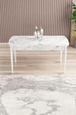  Fiona 80x132 Mdf Masa Metal Ayaklı Açılabilir Üst Kalite Mutfak Masası, Yemek Masası, Salon Masası