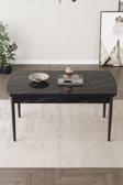  Fiona 80x132 Mdf Masa Metal Ayaklı Açılabilir Üst Kalite Mutfak Masası, Yemek Masası, Salon Masası