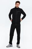 Slazenger ORAN I Erkek Fermuarlı Dik Yaka Cepli Siyah Spor Giyim