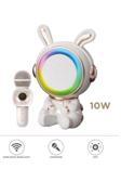 Taşınabilir RGB Işılı Sevimli Figürlü Mikrofonlu Karaoke Bluetooth Hoparlör