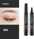 Secret Lift Kaş Maskarası,Kaş Kalemi Microblading Ucu Tırtıklı Likit Kaş Kalemi(5 No Dogal Siyah)