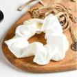 Saten Scrunchie Saç Lastikli Toka