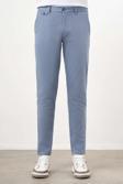  Erkek Mavi Yazlık Pamuk Yan Cep Slim Fit Chino Pantolon