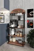 Coffee Time Dekoratif Kahve Standı Çok Amaçlı Dolap Ceviz