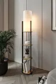 Radiante Yuvarlak Raflı Lambader Meşe