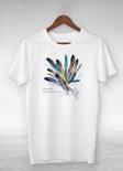 Unisex Baskılı Oversize T-Shirt - Beyaz