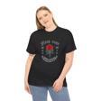 Unisex Kadın Bisiklet Yaka Baskılı T-Shirt - Siyah