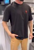 Unisex Bisiklet Yaka Baskılı Oversize T-Shirt - Siyah