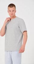 Unisex Düz Biskilet Yaka Oversize T-shirt - Gri