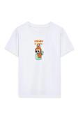 Kız Labubu Çocuk Baskılı T-Shirt - Beyaz