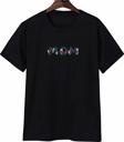 Anneler Gününe Özel Tasarım mom Çiçek Baskılı T-shirt - Siyah