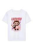 Kız Labubu Çocuk Baskılı T-Shirt - Beyaz