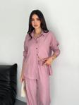 Gömlek Pantolon ikili Takım - Toz Pembe