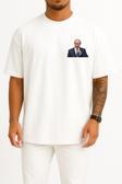 Oversize Vladimir Putin Cep Tasarımlı Unisex T-Shirt