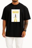 Oversize Alan Ritchson Reacher Göğüs Tasarımlı Unisex T-Shirt