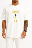 Oversize Alan Ritchson Reacher Göğüs Tasarımlı Unisex T-Shirt