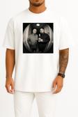Oversize Putin Ve Kim Jong Un Göğüs Tasarımlı Unisex T-Shirt