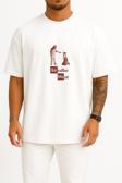 Oversize Seedhe Maut İndia Göğüs Tasarımlı Unisex T-Shirt