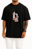 Oversize Seedhe Maut İndia Göğüs Tasarımlı Unisex T-Shirt