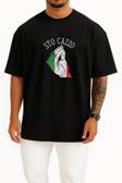 Oversize Sto Cazzo İtalia Göğüs Tasarımlı Unisex T-Shirt