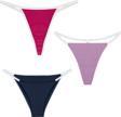 YohannesClub, Kadın, 3'lü String Set, (Brazilian, T-Thong ve Thong String Set), Lacivert, Lila, Pembe