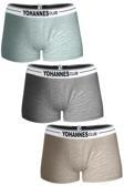 Yohannes Club, Erkek Çocuk, Pamuklu Boxer, 3'lü Paket, 