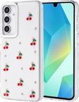 Samsung Galaxy A16 Uyumlu Kamera Korumalı Kiraz-Fiyonk Figürlü Silikon Kapak
