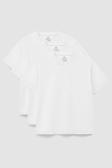 Basic O Yaka Büyük Beden  3lü Paket Beyaz Erkek T-Shirt  88072