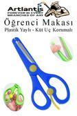 Öğrenci Makası Plastik Yaylı ve Küt Uç Korumalı 1 Adet Okul Makası Çocuk Makası Çocuklar İçin Güvenli Okul Öncesi Anasınıfı Etkinlik